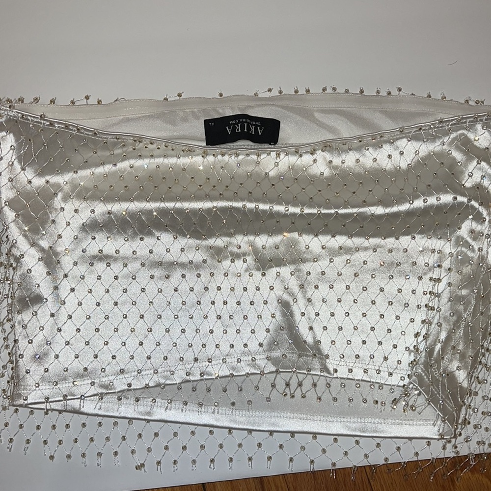 Akira Rhinestone Mesh Top - Picture 4 of 5